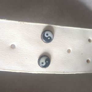 Yin Yang sterling silver earrings